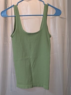 Spiritual Gangster Green Ribbed Tank Top